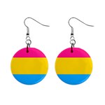 Pansexual Pride Flag Mini Button Earrings Front