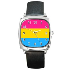 Pansexual Pride Flag Square Metal Watch by lgbtnation