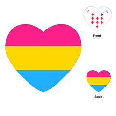 Pansexual Pride Flag Playing Cards Single Design (heart) by lgbtnation