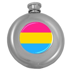 Pansexual Pride Flag Round Hip Flask (5 Oz) by lgbtnation