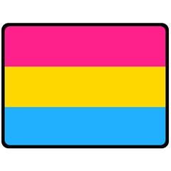 Pansexual Pride Flag Fleece Blanket (large)  by lgbtnation