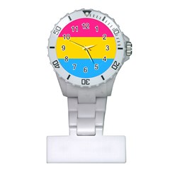 Pansexual Pride Flag Plastic Nurses Watch by lgbtnation