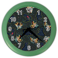 King And Queen  Color Wall Clock by Mezalola