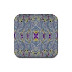 We Are Flower People In Bloom Rubber Coaster (square)  by pepitasart