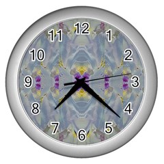 We Are Flower People In Bloom Wall Clock (silver) by pepitasart