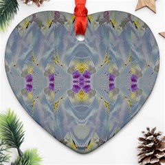 We Are Flower People In Bloom Heart Ornament (two Sides) by pepitasart