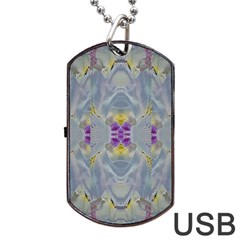 We Are Flower People In Bloom Dog Tag Usb Flash (one Side) by pepitasart