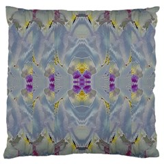 We Are Flower People In Bloom Large Cushion Case (one Side) by pepitasart