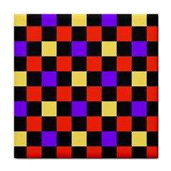 Checkerboard Again Tile Coaster