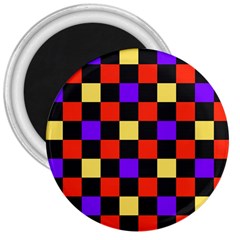 Checkerboard Again 3  Magnets by impacteesstreetwearseven