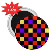 Checkerboard Again 2 25  Magnets (10 Pack) 