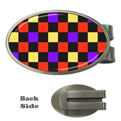 Checkerboard Again Money Clips (oval)  by impacteesstreetwearseven