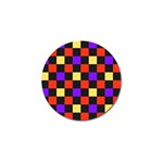 Checkerboard Again Golf Ball Marker Front