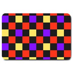 Checkerboard Again Large Doormat  by impacteesstreetwearseven