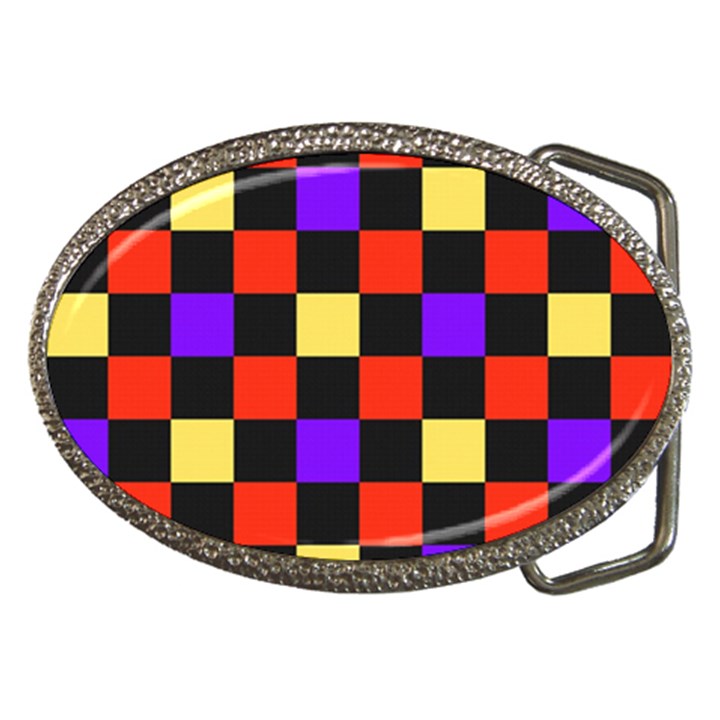 Checkerboard Again Belt Buckles