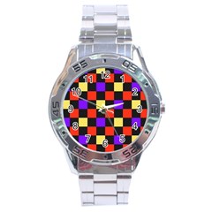 Checkerboard Again Stainless Steel Analogue Watch by impacteesstreetwearseven