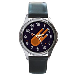 Meteor Meteorite Space Comet Round Metal Watch by Pakrebo