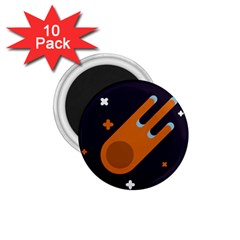 Meteor Meteorite Space Comet 1 75  Magnets (10 Pack)  by Pakrebo