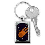 Meteor Meteorite Space Comet Key Chain (Rectangle) Front