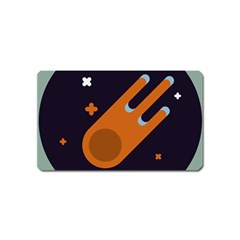 Meteor Meteorite Space Comet Magnet (name Card) by Pakrebo