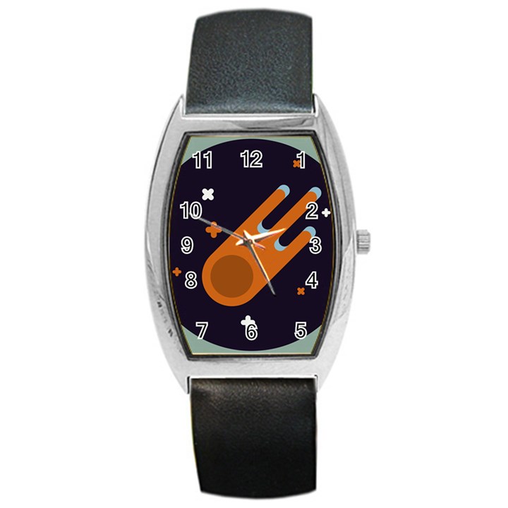 Meteor Meteorite Space Comet Barrel Style Metal Watch