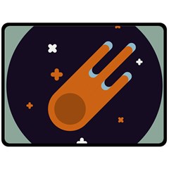 Meteor Meteorite Space Comet Fleece Blanket (large)  by Pakrebo