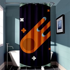 Meteor Meteorite Space Comet Shower Curtain 36  X 72  (stall)  by Pakrebo