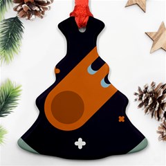 Meteor Meteorite Space Comet Christmas Tree Ornament (two Sides) by Pakrebo