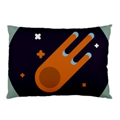 Meteor Meteorite Space Comet Pillow Case (two Sides) by Pakrebo