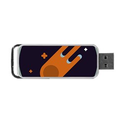 Meteor Meteorite Space Comet Portable Usb Flash (one Side) by Pakrebo