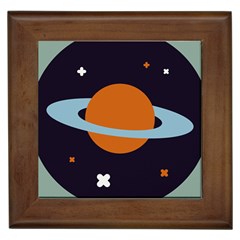 Planet Orbit Universe Star Galaxy Framed Tile by Pakrebo