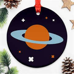 Planet Orbit Universe Star Galaxy Ornament (round) by Pakrebo