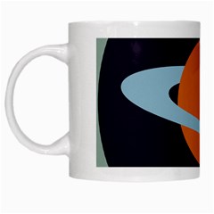 Planet Orbit Universe Star Galaxy White Mugs by Pakrebo