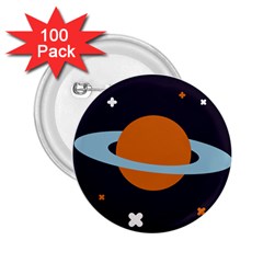 Planet Orbit Universe Star Galaxy 2 25  Buttons (100 Pack)  by Pakrebo