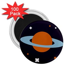 Planet Orbit Universe Star Galaxy 2 25  Magnets (100 Pack)  by Pakrebo