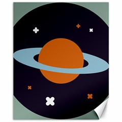 Planet Orbit Universe Star Galaxy Canvas 11  X 14  by Pakrebo