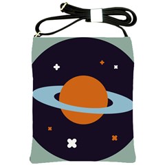 Planet Orbit Universe Star Galaxy Shoulder Sling Bag by Pakrebo