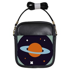 Planet Orbit Universe Star Galaxy Girls Sling Bag by Pakrebo