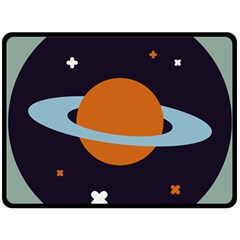 Planet Orbit Universe Star Galaxy Fleece Blanket (large)  by Pakrebo