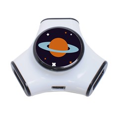 Planet Orbit Universe Star Galaxy 3-port Usb Hub by Pakrebo