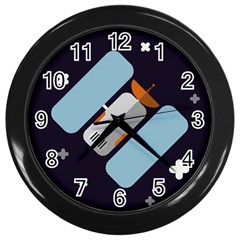 Satellite Machine Space Dark Wall Clock (black) by Pakrebo