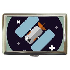 Satellite Machine Space Dark Cigarette Money Case by Pakrebo