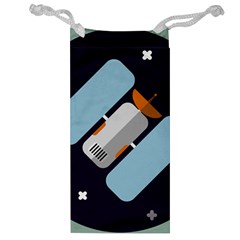 Satellite Machine Space Dark Jewelry Bag by Pakrebo