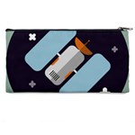 Satellite Machine Space Dark Pencil Cases Back