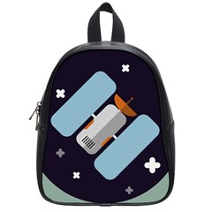 Satellite Machine Space Dark School Bag (small) by Pakrebo