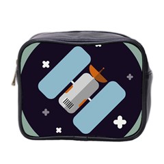 Satellite Machine Space Dark Mini Toiletries Bag (two Sides) by Pakrebo