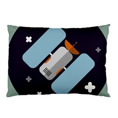 Satellite Machine Space Dark Pillow Case (two Sides) by Pakrebo