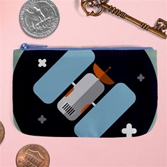 Satellite Machine Space Dark Large Coin Purse by Pakrebo