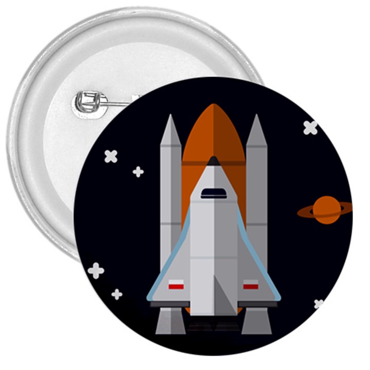 Rocket Space Universe Spaceship 3  Buttons