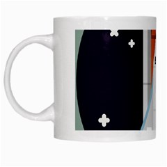 Rocket Space Universe Spaceship White Mugs by Pakrebo